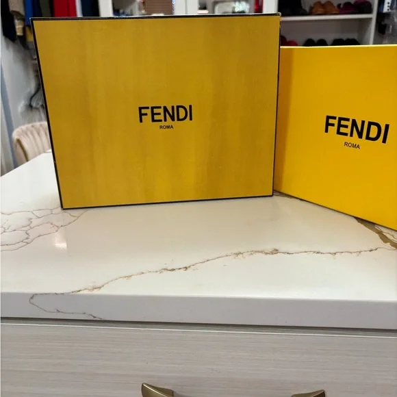 Fendi Bright Yellow Storage Boxes - Picture 1 of 4